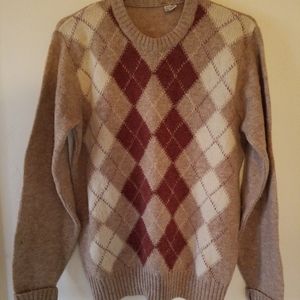 Made in Italy Wool Argyle Sweater
